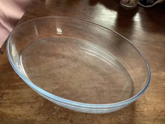 Vintage Pyrex 35 cm großes Glas Oval Geschirr Backen Rösten