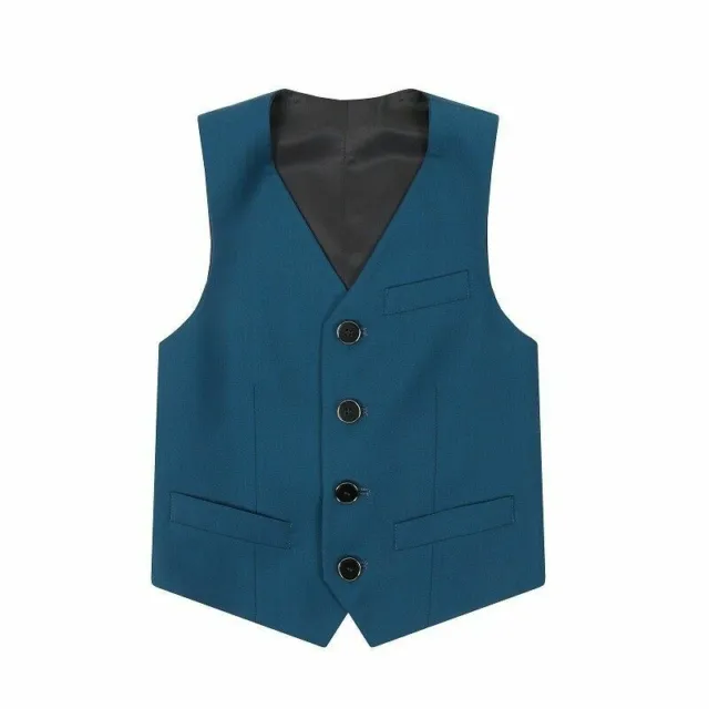 Boys Page Prom Wear Wedding Formal Waistcoat Christenings Formal Suits Vests 8