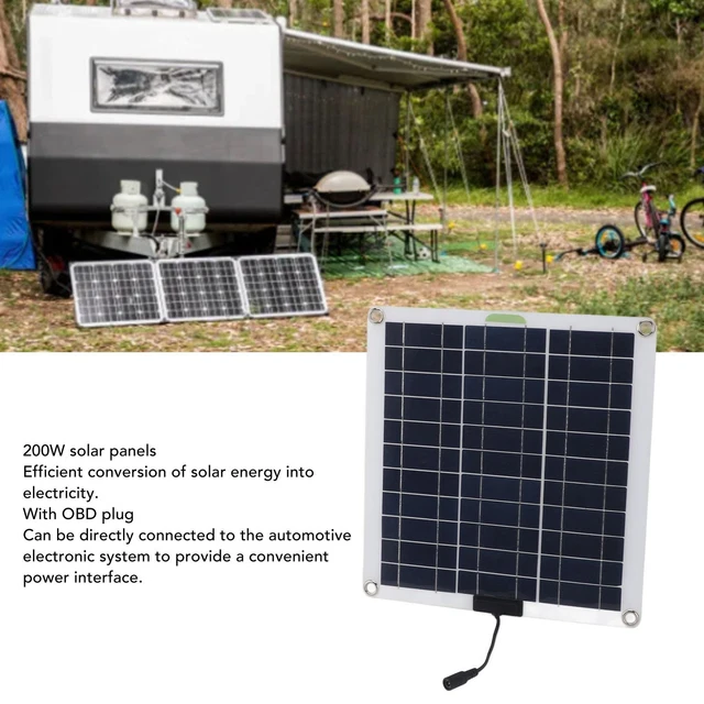 Kit Panneau Solaire 100W 18V Monocristallin Portable | Chargeur De Batterie Pour Voiture, Bateau, Camping