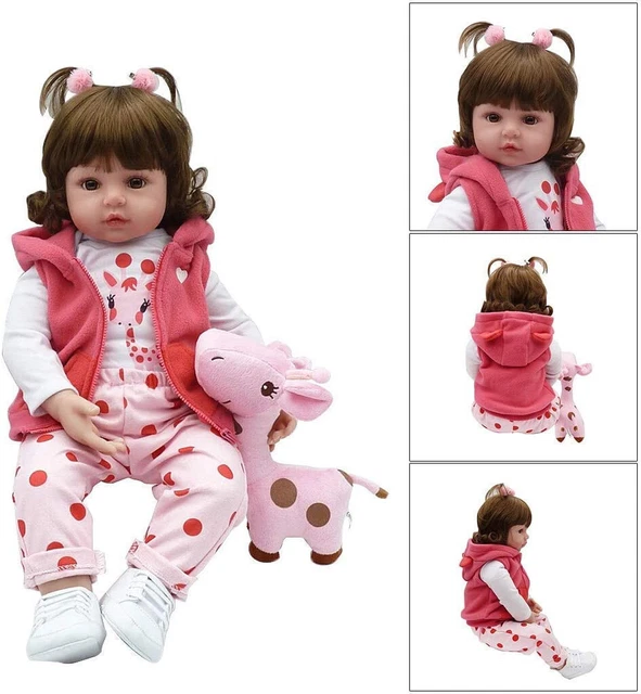 22" Reborn Dolls Baby Lifelike Silicone Vinyl Handmade Realistic Newborn Gifts