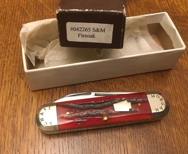 Schatt & Morgan Fireoak 2005 Sunfish knife  1 of 100 Used With Box