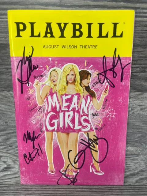 Mean Girls, Cast Signed, Playbill, November 2018, August Wilson Theatre