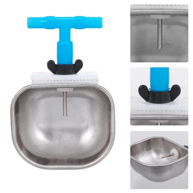 5 unidades dispensador de agua de aves de corral de acero inoxidable dispensador automático de agua de conejo