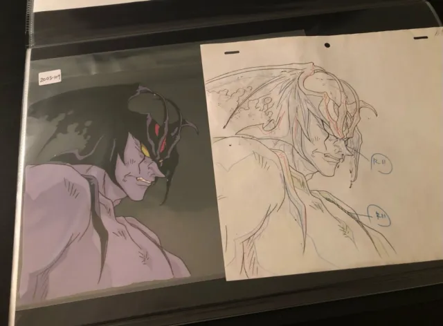Devilman Apocalypse of Amon Animation Cel Go Nagai With Original Sketch RARE