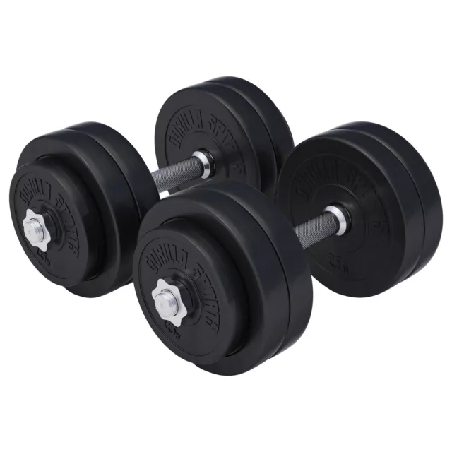 GORILLA SPORTS® Kurzhanteln 30kg Set Gewichte Hantelset Hantelscheiben Dumbbell