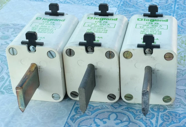 3X Legrand 0 175 75 Cartouche à couteau 400A type aM taille 2 500V Lot de 3 7