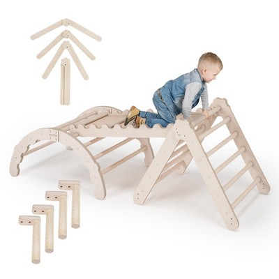 Materiel D Escalade D Interieur Pour Enfants Triangle D Escalade Avec Toboggan Eur 239 99 Picclick Fr