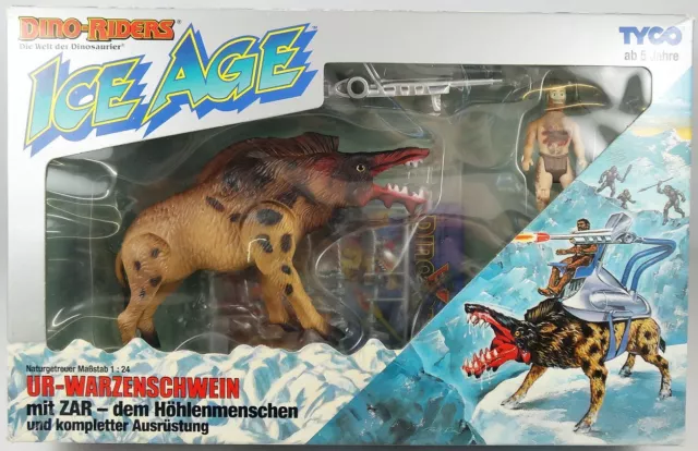 Dino Riders Ice Age - Killer Warthog / Anthelodont & Zar - Tyco Siso Allemagne