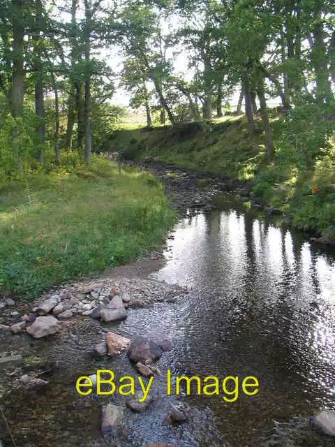 Photo 6x4 Flood channel of River Braan where it meets the Glenfender Burn c2007