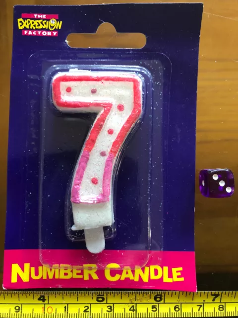 7 candele con numero di cera rosa ragazza festeggia nuovo topper per torta compleanno
