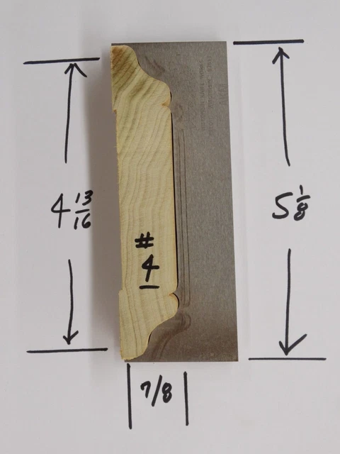 Shaper / Moulder Custom Corrugated Back /CB Knives For 7/8" x 4 13/16" Casing