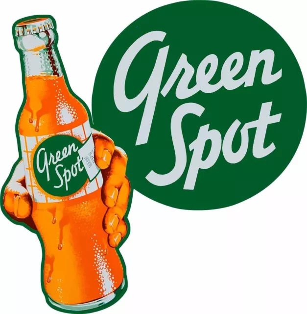 Green Spot Soda Laser Cut Metal Advertising Sign