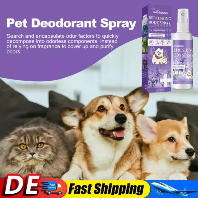 Lavender Oil Dog Deodorizer Spray Pet Deodorant Spray Remove Odor for Smelly Dog