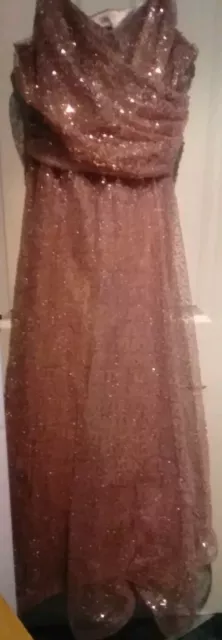 City Chic Rose Gold Maxi Sophia Sequin  Dress - Size 18 BNWT