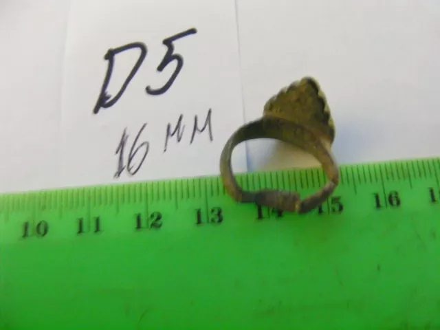 Ancient Middle Ages Bronze ARCHER'S Ring,.....16mm size.(D5)..Resized for child.