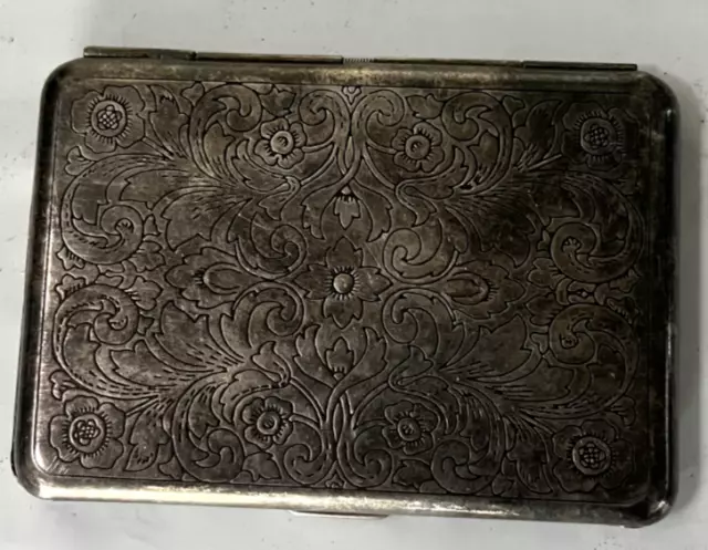 Antique Japanese Silverplate Cigarette Case