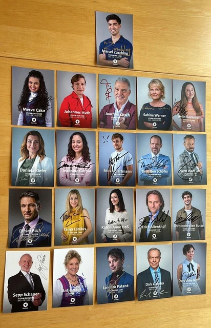 Set De Cartes Autographiées TV Großwallstadt 1987-88 - 5 Cartes Originales Signées