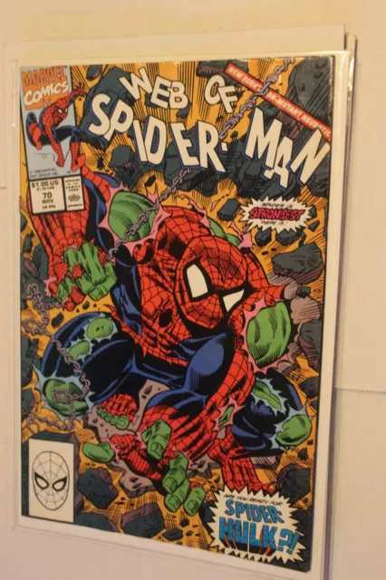 Web of Spider-Man #70 Marvel Comics 1990 1st Appearance Spider-Hulk