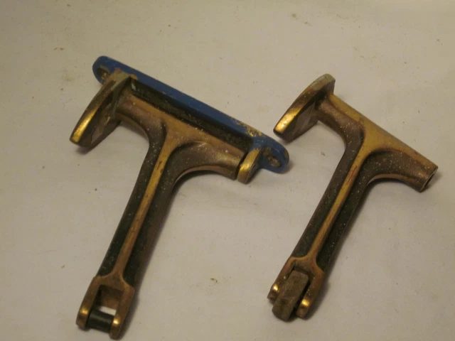 2 vintage FIRE DOOR HARDWARE B-956  H.B. IVES Gravity Door Type Coordinator 5