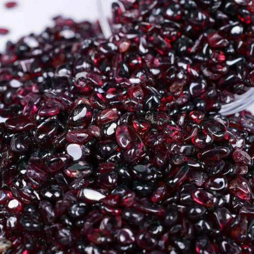 1kg Natural Wine Red Garnet Stone Crushed Gemstone Chips Undrilled Tumbled Decor 2