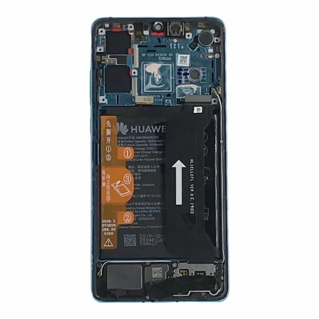 Pantalla Original LCD +Táctil +Batería Para Huawei P30 Desmontaje Con Marco Azul