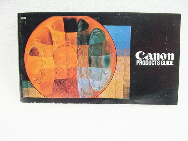 Folleto de guía de productos de Canon | 73 páginas | c1981 | fotos, artículos | $9.25 |