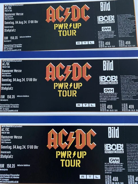 AC/DC POWER UP Tour 2024, Innenraum Stehplatz, Hannover 04.08.2024 EUR ...
