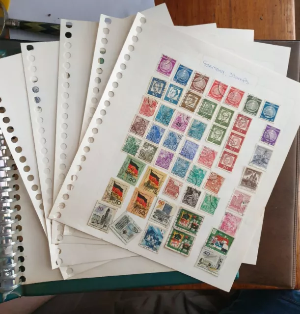 World stamps on PAGES, mixed Countries, Unchecked
