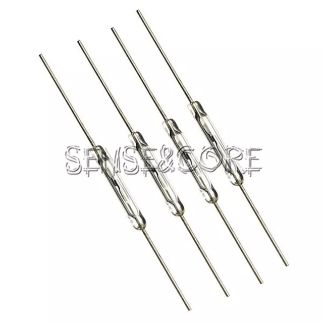 10X Reed Switch 10-15At 2 X 14Mm Gold Tone 20Cs Mka-14103 Lead Glass N/O Spst