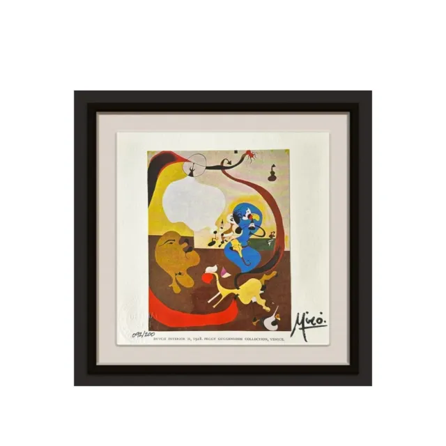 Joan Miro, Dutch Interior II, 1928 - Signed Hand Tipped Color Plate Print