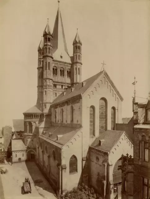 Allemagne Cologne Eglise Saint-Martin  Vintage albumen print,  Tirage albuminé