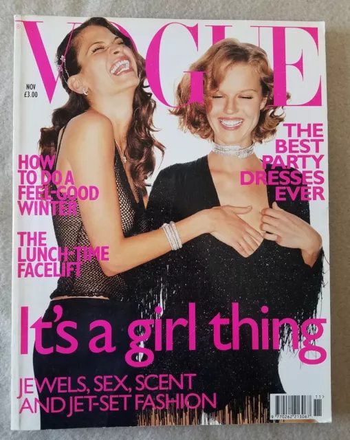 VOGUE British UK Magazine November 1999 Frankie Ryder Eva Herzigova Christy T