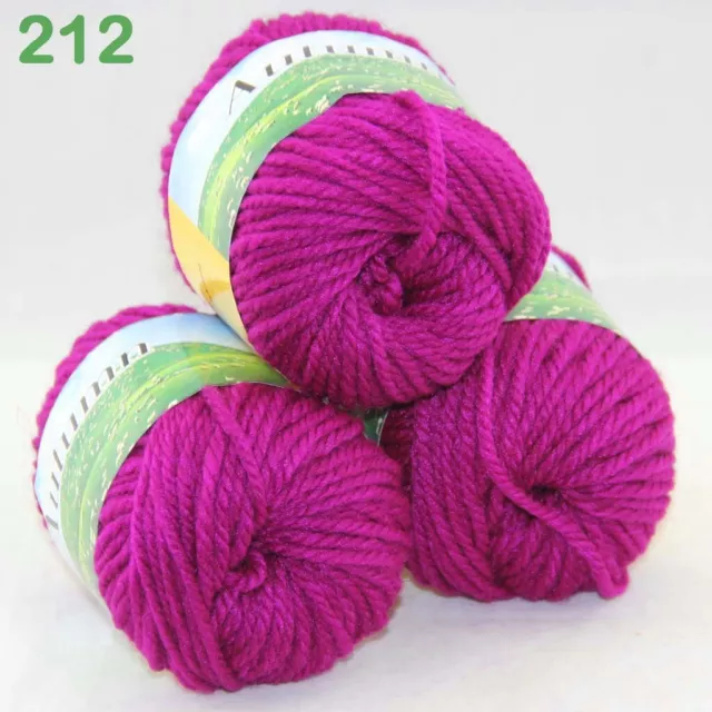 AIP Sale 3 Balls X50gr DIY Hand Knitting Yarn Soft Blankets Wool Silk Velvet 12