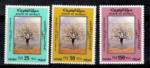 Kuwait 1989 Mi. 1203-1205 Postfrisch 100% Baum, Woche der Umwelt