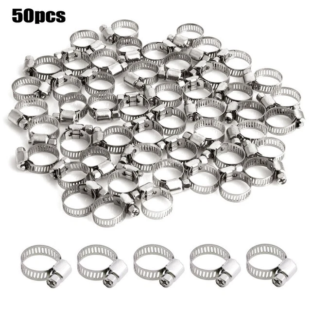 Comodi morsetti per tubi flessibili in acciaio inox 1/2 3/4 50 pz. tubo carburante cl a lumaca