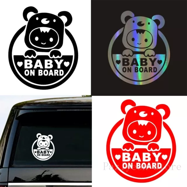 Baby On Board Cute Girl Sign Easy Remove Car Window Sticker Sign Vinyl Decal