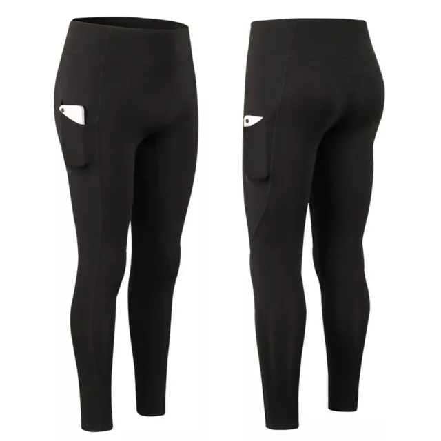 2 pièces femmes taille haute Yoga  polaire pantalons d'entraînement R1B5