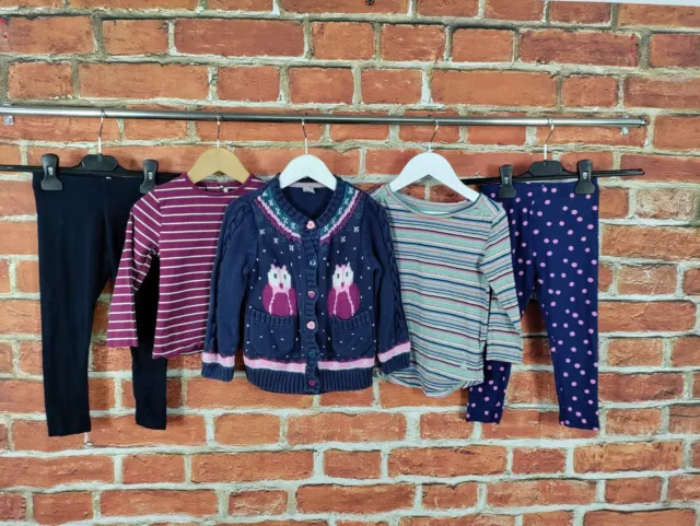 Girls Bundle Age 2-3 Years Next Gap Tu Owl Cardigan Tshirt Leggings Set 98Cm
