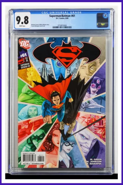 Superman Batman #61 CGC Graded 9.8 DC August 2009 White Pages Comic Book