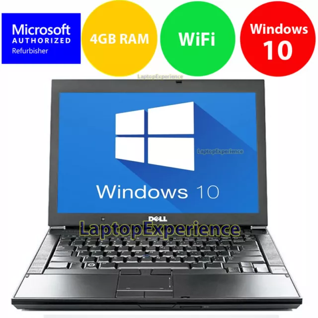 DELL LAPTOP LATiTUDE WINDOWS 10 CORE 2 DUO 4GB RAM WIN DVD WIFI PC HD COMPUTER