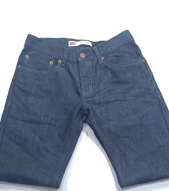Levi's 511 Boys Dark Blue Slim Stretch Denim Jeans Size 16 Reg 28 x 28