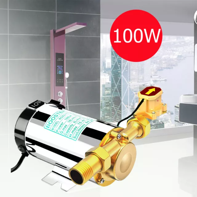 For Miniature 100W Self Home Water Pressure Booster Pump Washing 110V