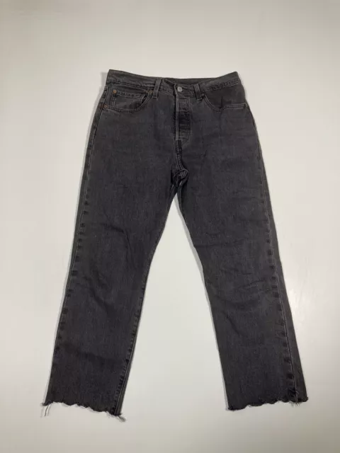 LEVI'S 501 GERADE PASSFORM Jeans - W30 L26 - grau - toller Zustand - Damen
