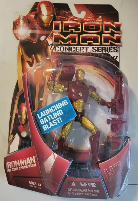 New Hot Zone Armor Figure Iron Man Movie Concept Series 2008 Hasbro! E54