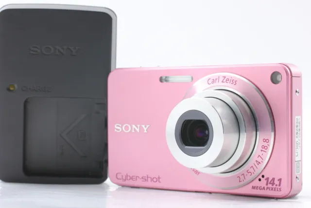 [Near MINT] SONY Cyber-shot DSC-W350 Pink Digital Camera 4x Optical zoom JAPAN
