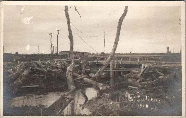 Military WW1 Era War Devastation Bunkers RTO Engineers Photo Postcard Y17