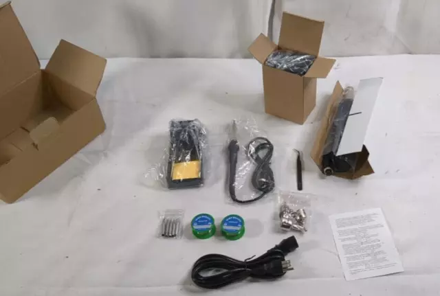 Daxiongmao Soldering Station, 2 in 1 SMD Hot Air Rework and Soldering Iron Stati