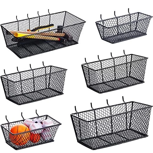Pegboard Baskets Wall Mount Wire Peg Board Baskets 3 Sizes Pegboard