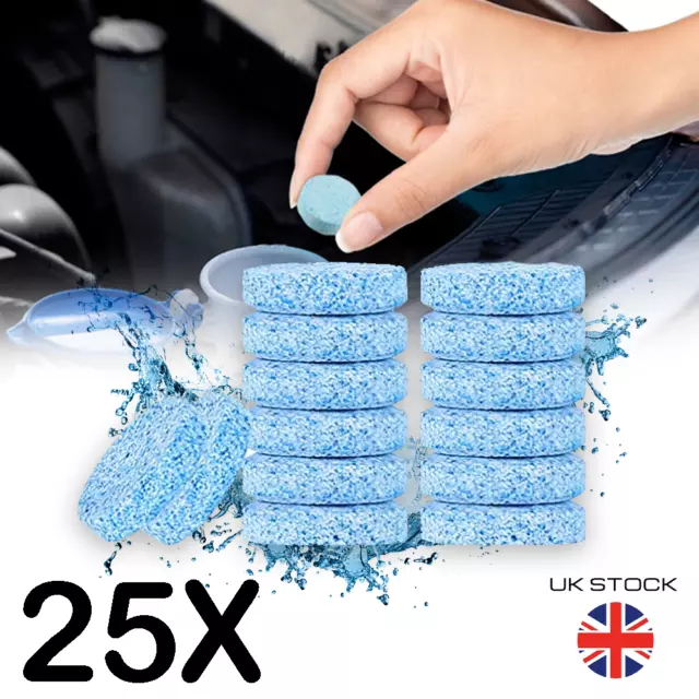 25 x SCREEN WASH WINDSCREEN FLUID TABLETS TAB SCREENWASH  UK SELLER