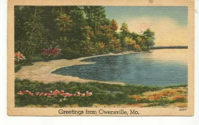 Owensville Missouri Greetings From Vintage Postcard D16
